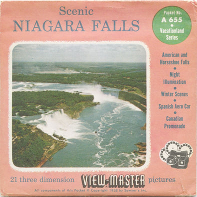 9 ANDREW - Scenic Niagara Falls - View-Master 3 Reel Packet - vintage - A655-S4 Packet 3Dstereo 