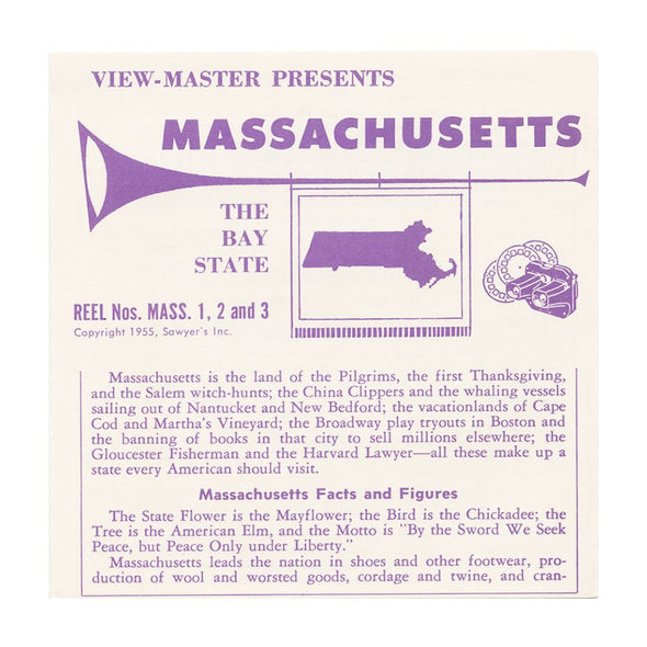 10 ANDREW - Massachusetts - View-Master 3 Reel Packet - vintage - A725-SU Packet 3Dstereo 