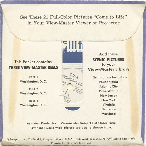 5 ANDREW - Washington, D.C - View-Master 3 Reel Packet - vintage - A790-S4 Packet 3dstereo 