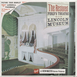 5 ANDREW - Restored Ford's Theatre and Lincoln Museum - View-Master 3 Reel Packet - vintage - A798-G1A Packet 3dstereo 