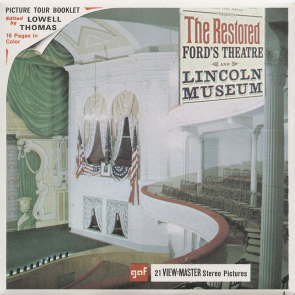 5 ANDREW - Restored Ford's Theatre and Lincoln Museum - View-Master 3 Reel Packet - vintage - A798-G1A Packet 3dstereo 