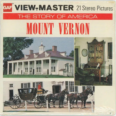 Mount Vernon - View-Master 3 Reel Packet - 1970's view - vintage (PKT-A812-G5A) Packet 3dstereo 