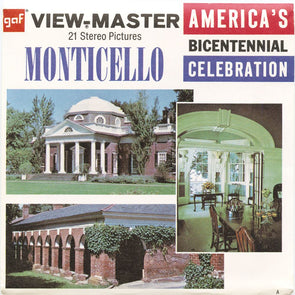 5 ANDREW - Monticello - View-Master 3 Reel Packet - vintage - A827-G3A Packet 3dstereo 