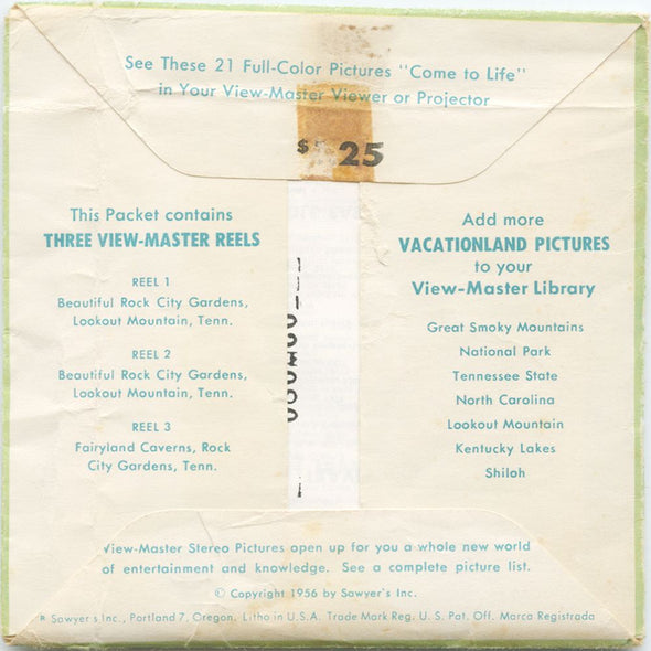 9 ANDREW - Rock City Gardens - View-Master 3 Reel Economy Packet - vintage - A884-S4 Packet 3Dstereo 