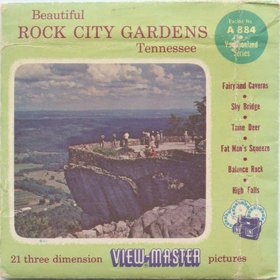 9 ANDREW - Rock City Gardens - View-Master 3 Reel Economy Packet - vintage - A884-S4 Packet 3Dstereo 