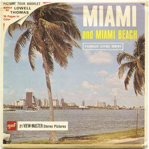 5 ANDREW - Miami and Miami Beach - View-Master 3 Reel Packet - vintage - A963-G1B Packet 3dstereo 