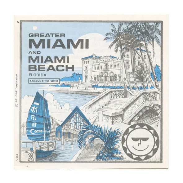 10 ANDREW - Greater Miami and Miami Beach - View-Master 3 Reel Packet - vintage - A963-V2 Packet 3dstereo 