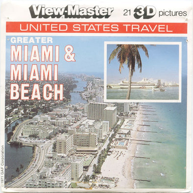 10 ANDREW - Greater Miami and Miami Beach - View-Master 3 Reel Packet - vintage - A963-V2 Packet 3dstereo 