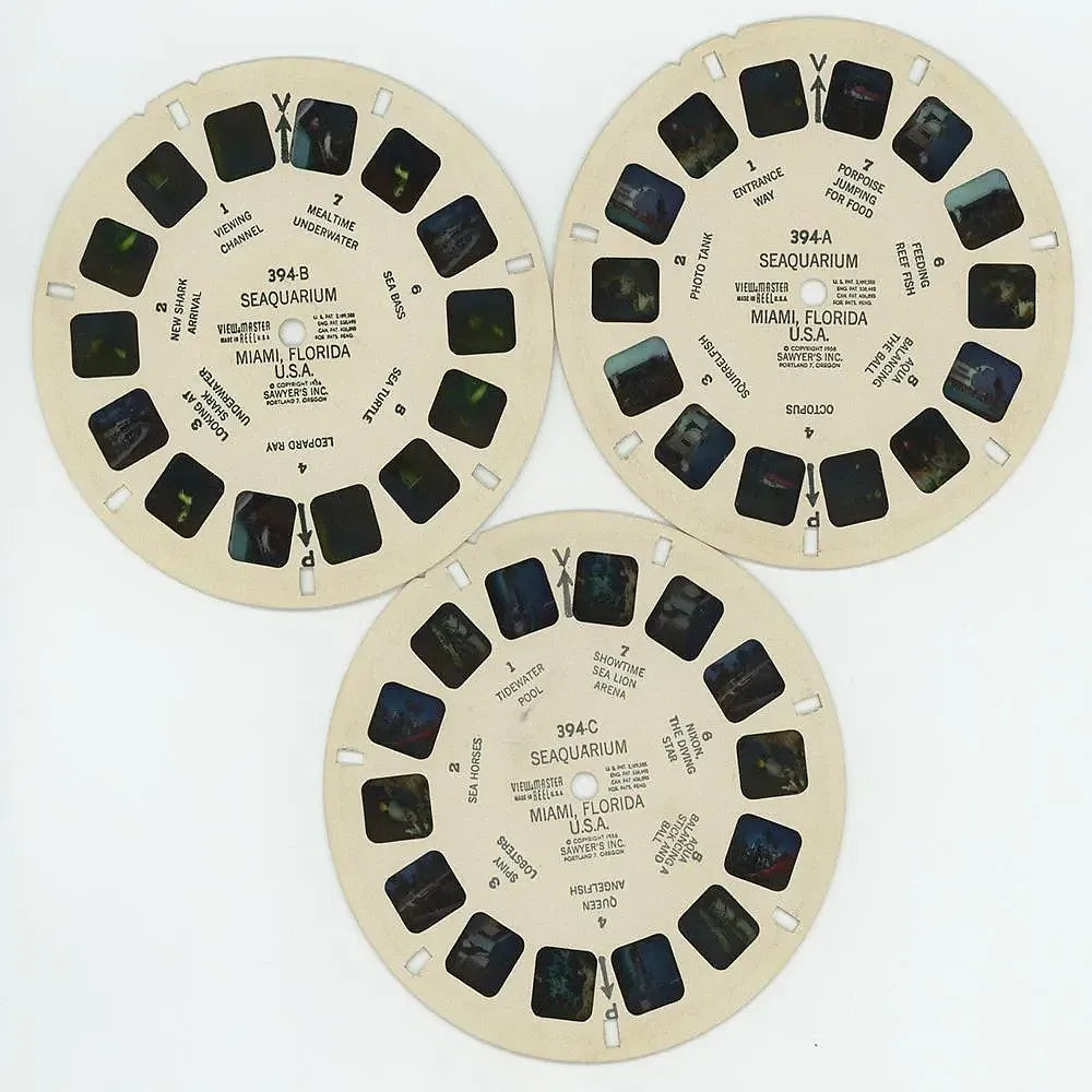 Seaquarium - View-Master 3 Reel Packet - 1950's view - vintage -  (ECO-A966-S4)