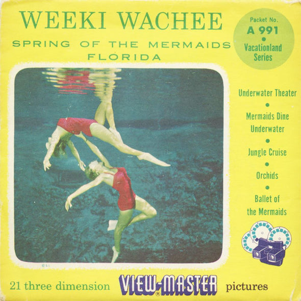 5 ANDREW - Weeki Wachee - View-Master 3 Reel Packet - vintage - A991-S4 Packet 3dstereo 