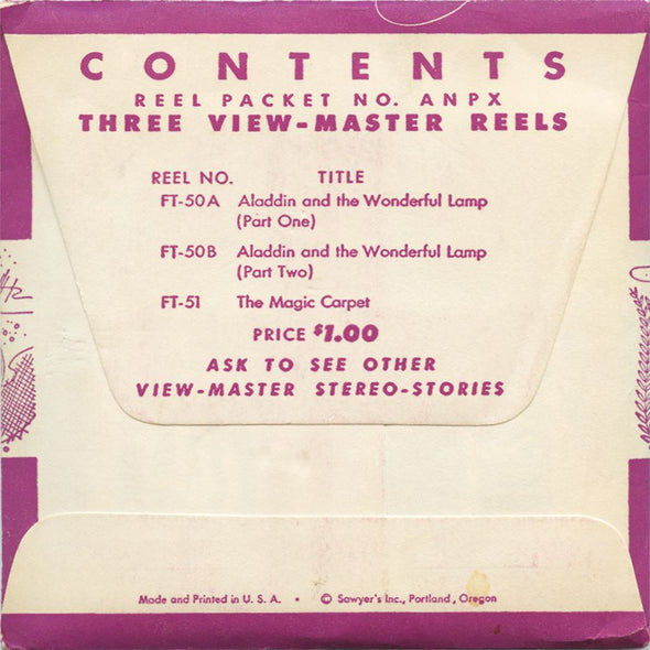 5 ANDREW - Arabian Nights - View-Master 3 Reel Packet - 1951 - vintage - S1 Packet 3dstereo 