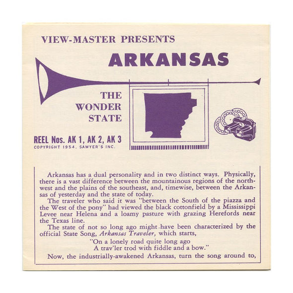 5 ANDREW - Arkansas - View-Master 3 Reel Packet - vintage - AK1,AK2,AK3-S2 Packet 3dstereo 