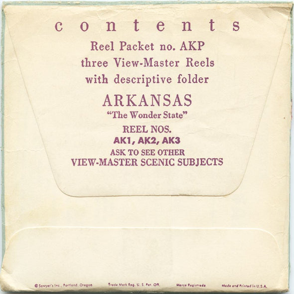 5 ANDREW - Arkansas - View-Master 3 Reel Packet - vintage - AK1,AK2,AK3-S1 Packet 3dstereo 