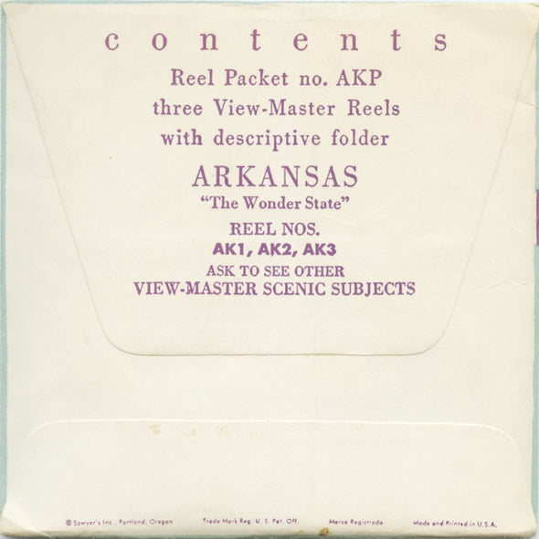 5 ANDREW - Arkansas - View-Master 3 Reel Packet - vintage - AK1,AK2,AK3-S2 Packet 3dstereo 