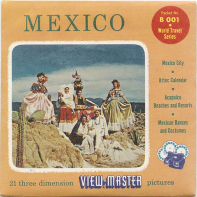 6 ANDREW - Mexico - View-Master 3 Reel Packet - vintage - B001-S4 Packet 3dstereo 