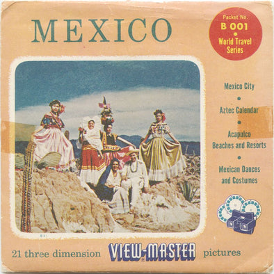 10 ANDREW - Mexico - View-Master 3 Reel Economy Packet - vintage - B001-S4 Packet 3dstereo 