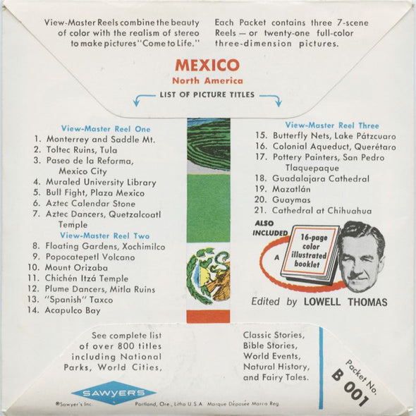 5 ANDREW - Mexico - North America - View-Master 3 Reel Packet - vintage - B001-S6A Packet 3dstereo 