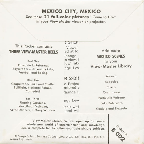 5 ANDREW - Mexico City - View-Master 3 Reel Packet - vintage - B002-S5 Packet 3dstereo 