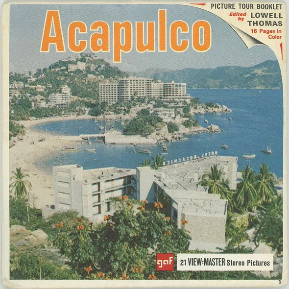Acapulco - View-Master - 3 Reel Packet - 1960s views - (PKT-B003-G1B) Packet 3dstereo 