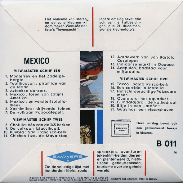 5 ANDREW - Mexico - View-Master 3 Reel Packet - vintage - B011N-BG1 Packet 3dstereo 