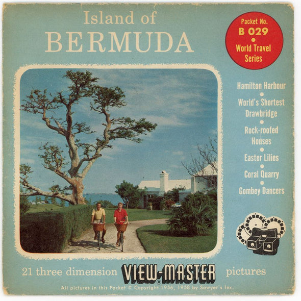 Island of Bermuda - View-Master 3 Reel Packet - vintage - B029-S4 Packet 3dstereo 