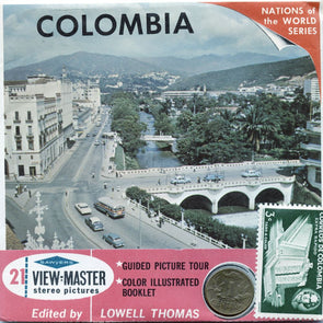 6 ANDREW - Colombia - View-Master 3 Reel Packet - Coin & Stamp - Nations of the World - vintage - B044-S6A Packet 3dstereo 