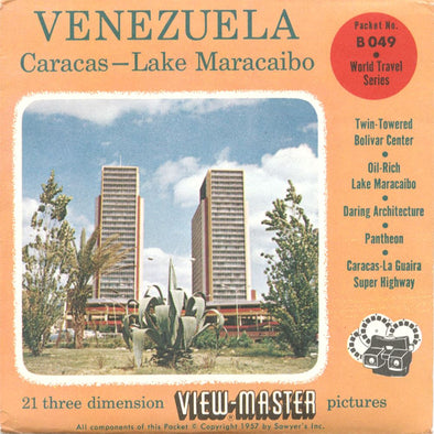 Venezuela - View-Master 3 Reel Packet - vintage - B049-S4 Packet 3dstereo 