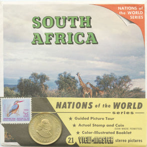 6 ANDREW - South Africa - View-Master 3 Reel Packet - Coin & Stamp - Nations of the World - vintage - B124-S6A Packet 3dstereo 