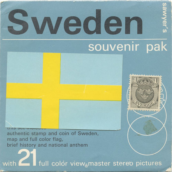 Sweden - View-Master 3 Reel Packet - Nations of the Worls series - vintage - B151-S5 Packet 3dstereo 