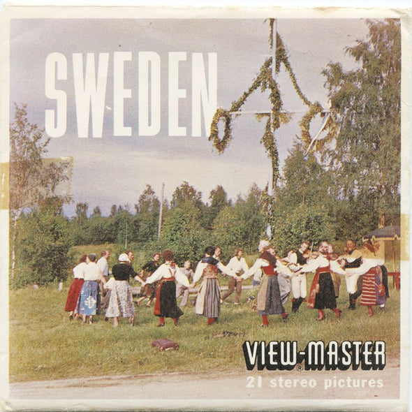 Sweden - View-Master 3 Reel Packet - Nations of the Worls series - vintage - B151-S5 Packet 3dstereo 