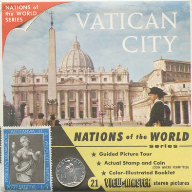 6 ANDREW - Vatican City - View-Master 3 Reel Packet - vintage - Coin & Stamp - Nations of the World - B178-S6A Packet 3dstereo 