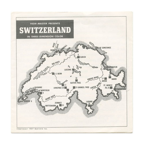 10 ANDREW - Switzerland - View-Master 3 Reel Economy Packet - vintage - B185-S4 Packet 3Dstereo 