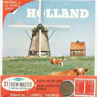 6 ANDREW - Holland - View-Master 3 Reel Packet - Coin & Stamp - Nations of the World - vintage - B190-S6A Packet 3dstereo 