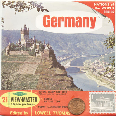 6 ANDREW - Germany - View-Master 3 Reel Packet - Coin & Stamp - Nations of the World - vintage - B193-S6A Packet 3dstereo 