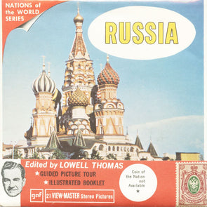 6 ANDREW - Russia - View-Master 3 Reel Packet - Coin & Stamp - Nations of the World - vintage - B213-G1A Packet 3dstereo 