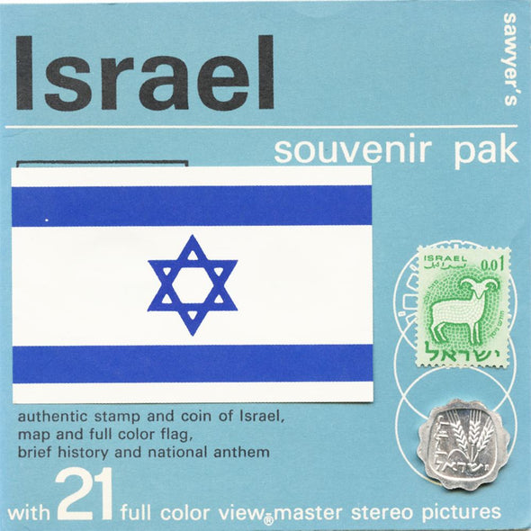 6 ANDREW - Modern Israel - View-Master 3 Reel Packet - Coin & Stamp - Nations of the World - vintage - B224-S5 Packet 3dstereo 