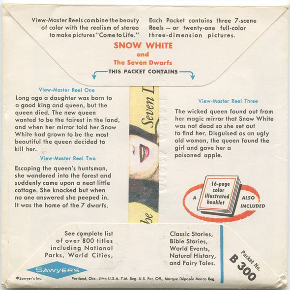 9 ANDREW - Snow White and The Seven Dwarfs - View-Master 3 Reel Packet - vintage - B300-S6 Packet 3Dstereo 