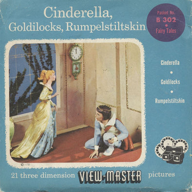 4 ANDREW - Cinderella - Goldilocks, Rumpelstilskin - View-Master 3 Reel Packet - 1953 - vintage - B302-S4 Packet 3dstereo 