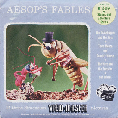 4 ANDREW - Aesop's Fables - View-Master 3 Reel Packet - vintage - B309-S4 Packet 3dstereo 
