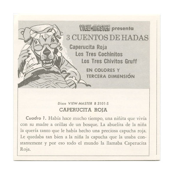 10 ANDREW - Little Red Riding Hood - View-Master 3 Reel Packet - vintage - B310-S-G6 Packet 3dstereo 