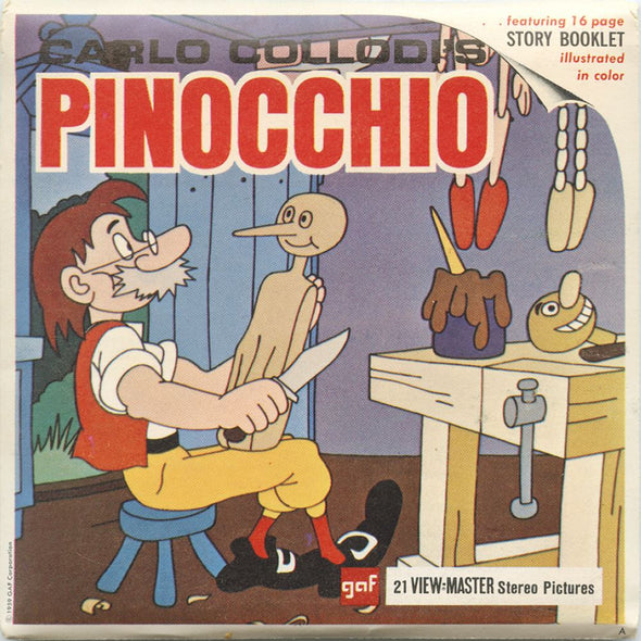 6 ANDREW - Pinocchio - View-Master 3 Reel Packet - 1959 - vintage - B311-G1A Packet 3dstereo 