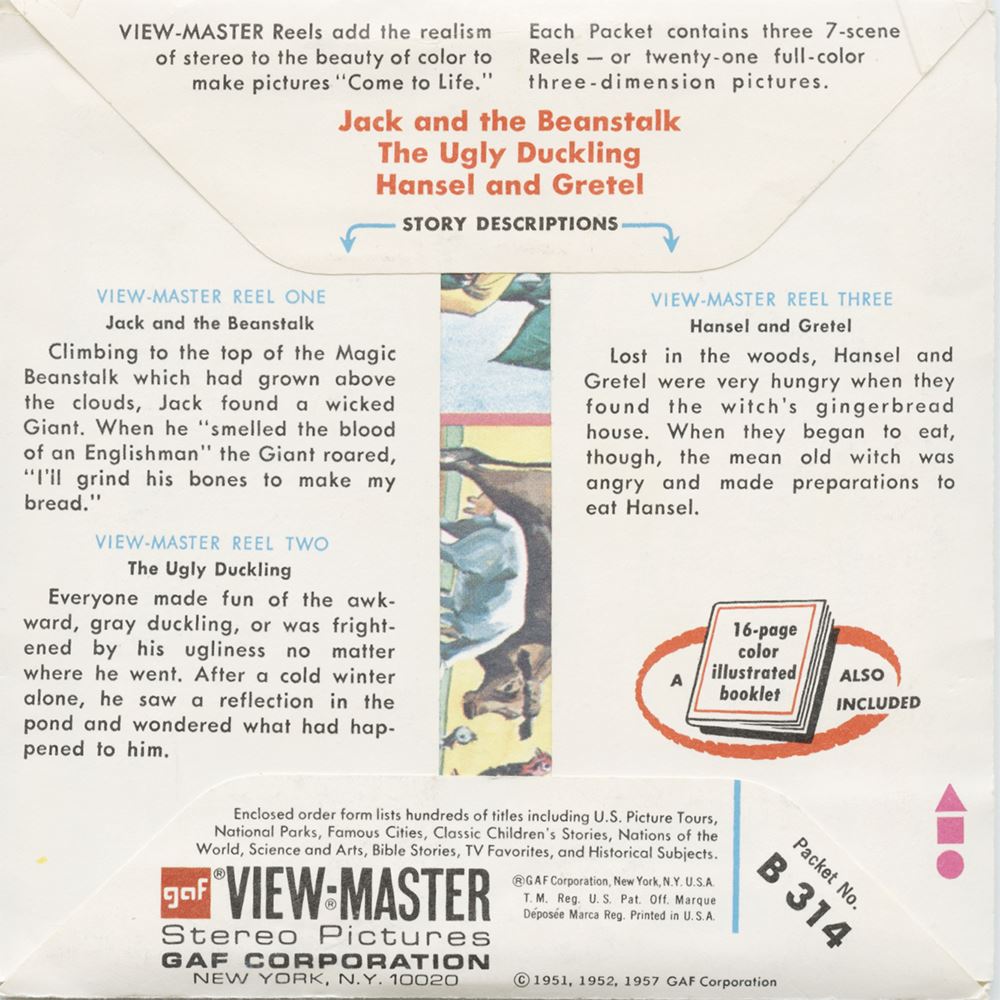 View Master Packet Jack and the Beanstalk - View-Master 3 Reel Packet - vintage - B314-G3A ...