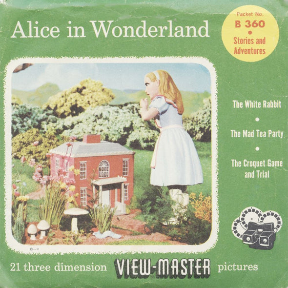 5 ANDREW - Alice in Wonderland - View-Master 3 Reel Packet - vintage - B360-S4 Packet 3dstereo 