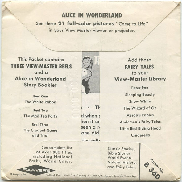 5 ANDREW - Alice in Wonderland - View-Master 3 Reel Packet - vintage - B360-S5 Packet 3dstereo 