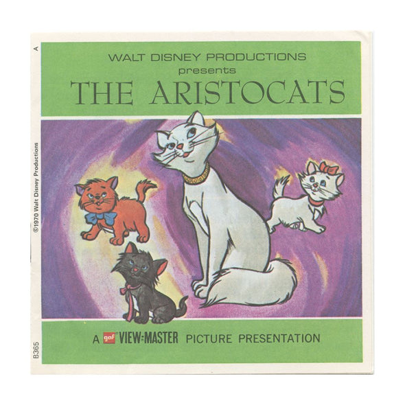 6 ANDREW - The Aristocats - View-Master 3 Reel Packet - 1970 - vintage - B365-G3A Packet 3dstereo 