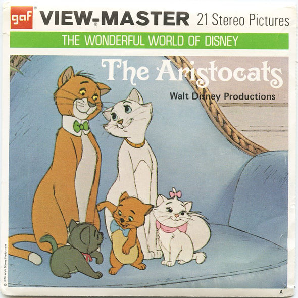 6 ANDREW - The Aristocats - View-Master 3 Reel Packet - 1970 - vintage - B365-G3A Packet 3dstereo 