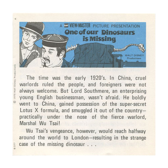 5 ANDREW - One Of Our Dinosaurs Is Missing - View-Master 3 Reel Packet - vintage - B377-G5A Packet 3dstereo 