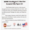 Bambi - Sculpted Clay Figure Art - View-Master 3 Reel Set - vintage FKT 3dstereo 