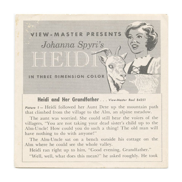 9 ANDREW - Heidi - View-Master 3 Reel Packet - vintage - B425-S4 Packet 3Dstereo 