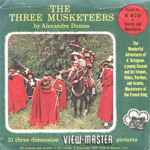 The Three Musketeers - View-Master 3 Reel Packet - vintage - B426-S4 Packet 3dstereo 